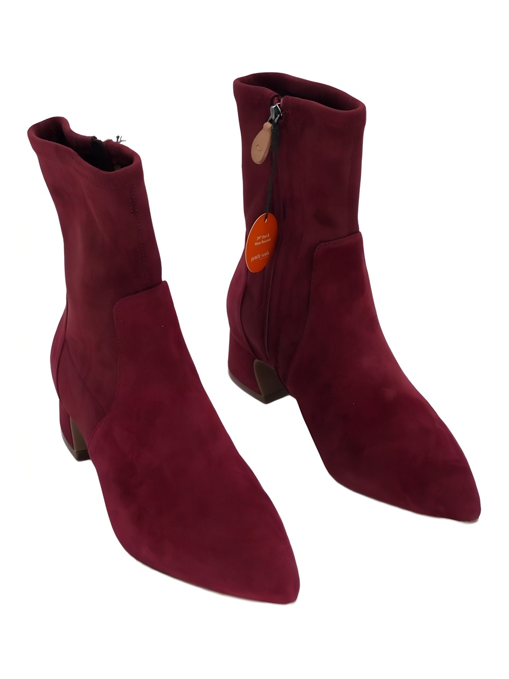 Gentle Souls Womens Gallway Pointy Toe Bootie Suede Wine Maroon Red Size 7M